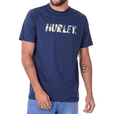 Camiseta Hurley Fastlane Masculina Azul Marinho