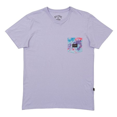 Camiseta Billabong Team Pocket Masculina Lilas
