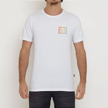 Camiseta Billabong Crayon Wave II Masculina Branco
