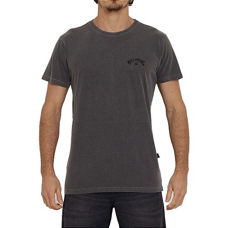 Camiseta Billabong Arch Wave Masculina Cinza Escuro
