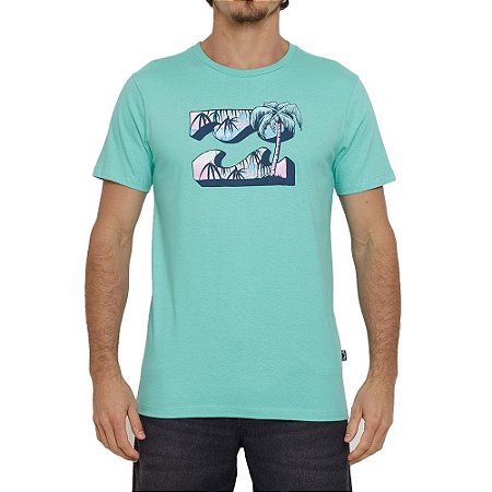 Camiseta Billabong Crayon Wave VI Masculina Verde