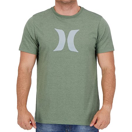 Camiseta Hurley Icon Masculina Verde Mescla