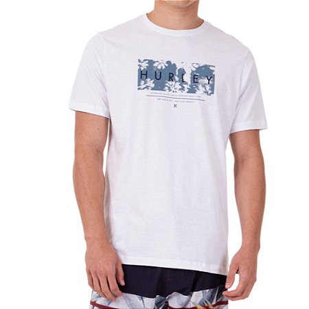 Camiseta Hurley Established Oversize Masculina Branco