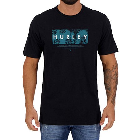 Camiseta Hurley Established Oversize Masculina Preto