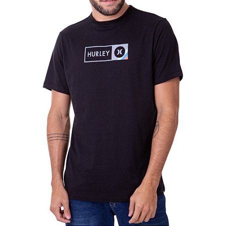Camiseta Hurley Inbox Oversize Masculina Preto