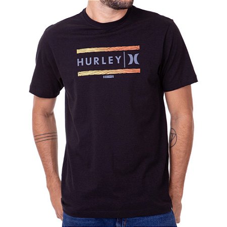 Camiseta Hurley Est Masculina Preto