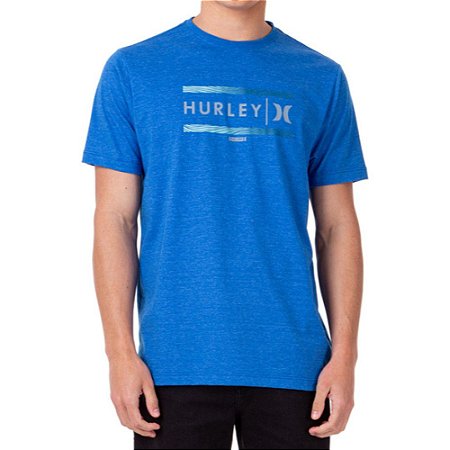 Camiseta Hurley Est Masculina Azul Mescla