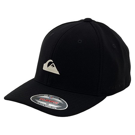 Boné Quiksilver Aba Curva Plate Silver Preto