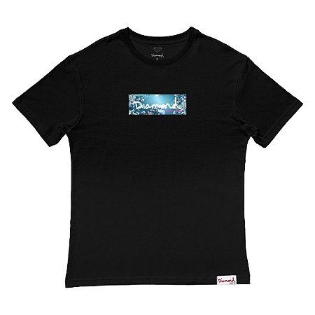 Camiseta Diamond Flower Box Logo Masculina Preto