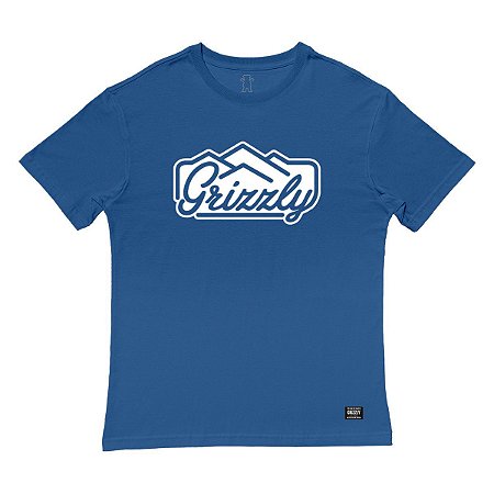 Camiseta Grizzly Peaking SS Tee Masculina Azul