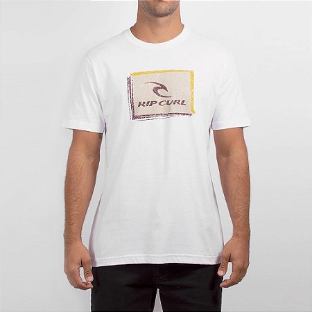 Camiseta Rip Curl Icon Trash Tee Masculina Branco