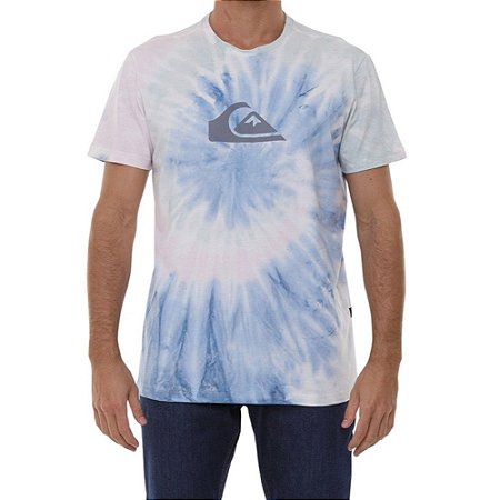 Camiseta Quiksilver Mystic Tie Dye Masculina Azul/Branco