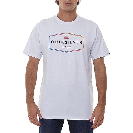 Camiseta Quiksilver Stear Clear Masculina Branco