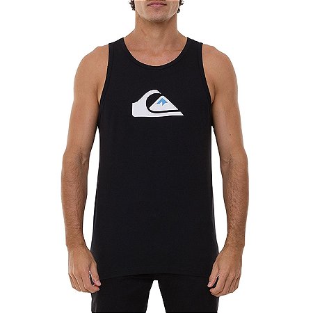 Regata Quiksilver Comp Logo Masculina Preto