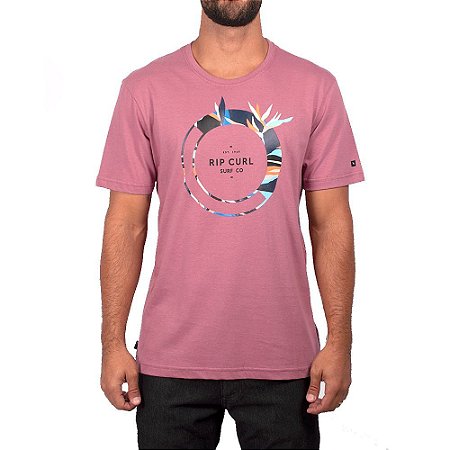 Camiseta Rip Curl Circle Filter Tee Masculina Rosa