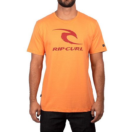 Camiseta Rip Curl Icon Tee Masculina Laranja