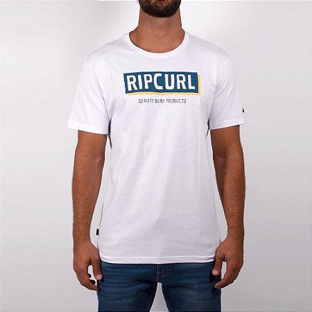 Camiseta Rip Curl Boxed Fill Tee Masculina Branco
