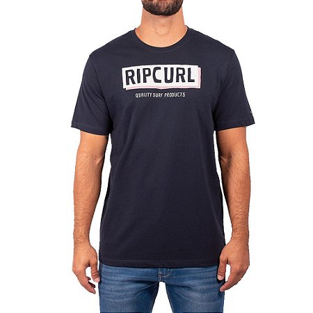 Camiseta Rip Curl Boxed Fill Tee Masculina Azul Marinho