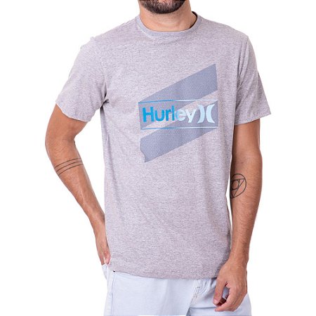 Camiseta Hurley Slash Masculina Cinza Mescla