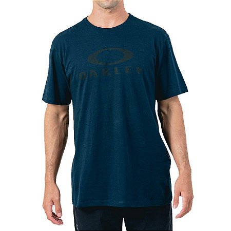 Camiseta Oakley O-Bark Masculina Azul Marinho