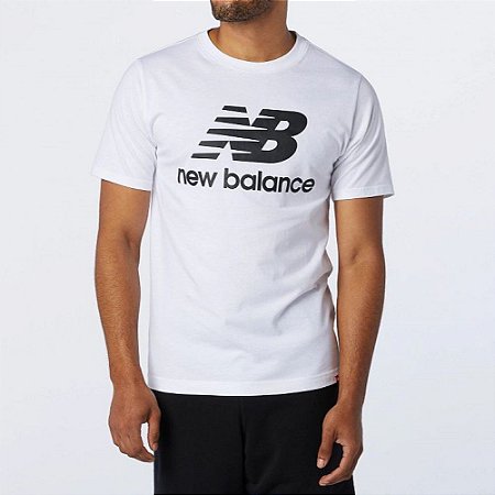 Camiseta New Balance Essentials Logo Masculina Branco