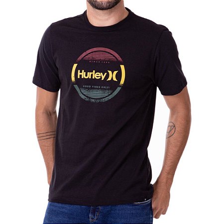Camiseta Hurley Roots Masculina Preto