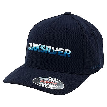 Boné Quiksilver Aba Curva Heat Silicon Azul Marinho