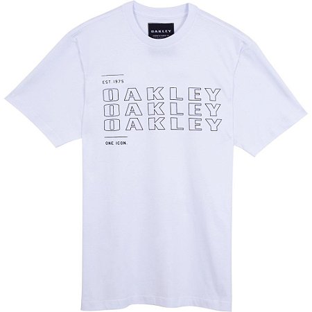 Camiseta Oakley Bark Cooled GRX Masculina Branco