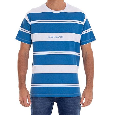 Camiseta Quiksilver Maxed Hero Masculina Branco/Azul