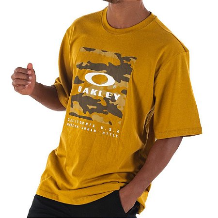 Camiseta Oakley D.N.A Oversized Tee Masculina Amarelo