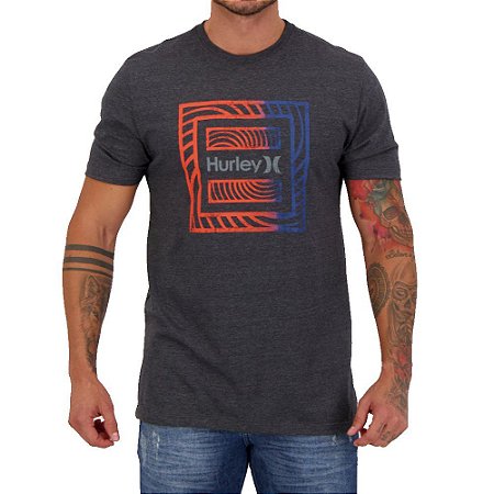Camiseta Hurley Twister Masculina Preto Mescla