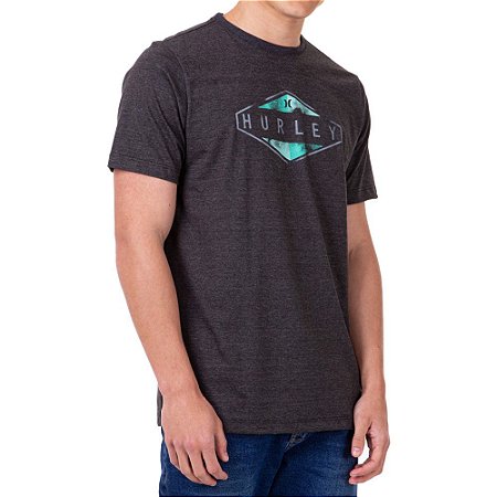 Camiseta Hurley Trucker Masculina Preto Mescla