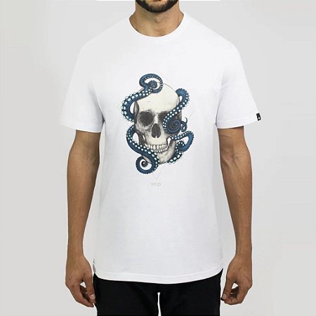 Camiseta MCD Skull Octopus Masculina Branco