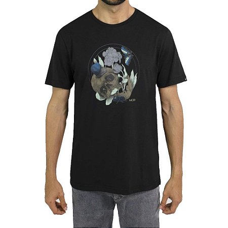 Camiseta MCD Skull Flower Masculina Preto