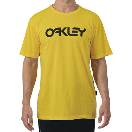 Camiseta Oakley Bark New Masculina Amarelo