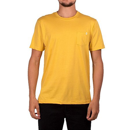 Camiseta Rip Curl Plain Pocket Masculina Amarelo