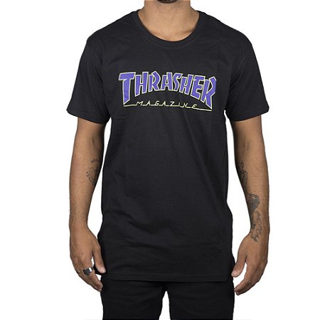 Camiseta Thrasher Outlined Masculina Preto