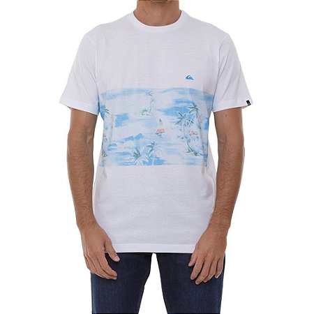 Camiseta Quiksilver Panel Mystic Masculina Branco