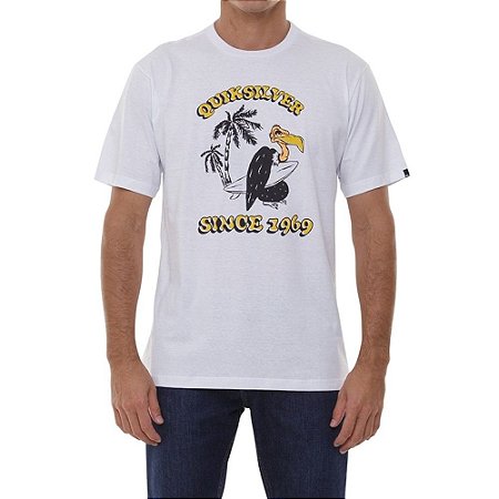 Camiseta Quiksilver On The Hunt Masculina Branco