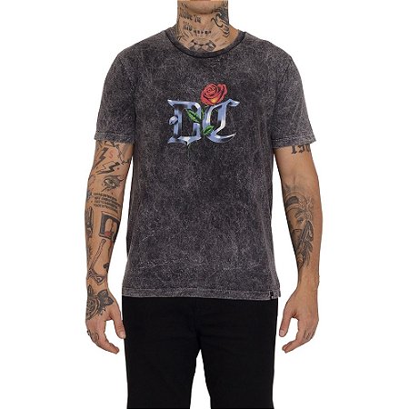 Camiseta DC Shoes Chrome Rose Masculina Preto