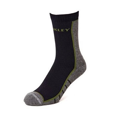 Meia Oakley Color Crew Sock Cano Alto Preto/Verde