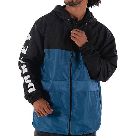 Jaqueta Oakley 75 Blocked Windbreaker Preto/Azul