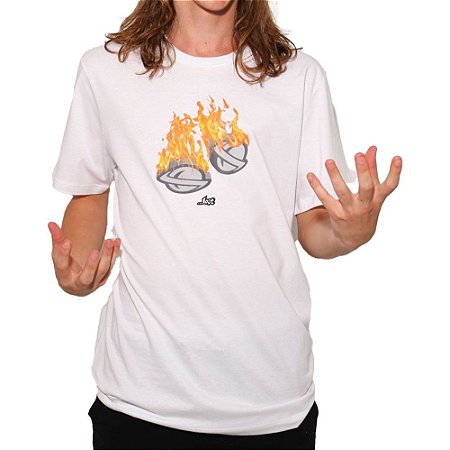 Camiseta Lost Frame Oversize Masculina Branco