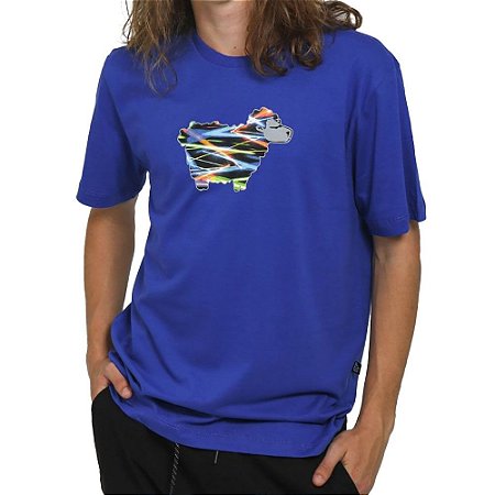 Camiseta Lost Sheep Lasers Masculina Azul