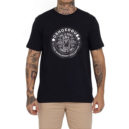 Camiseta DC Shoes Time Is Money Masculina Preto