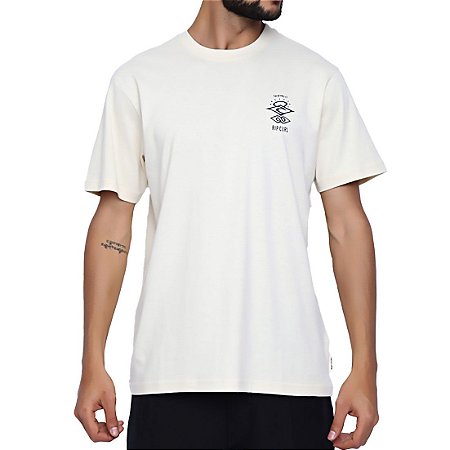 Camiseta Rip Curl Search Essential Masculina Off White