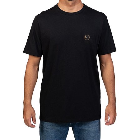 Camiseta Quiksilver Patch Round Masculina Preto