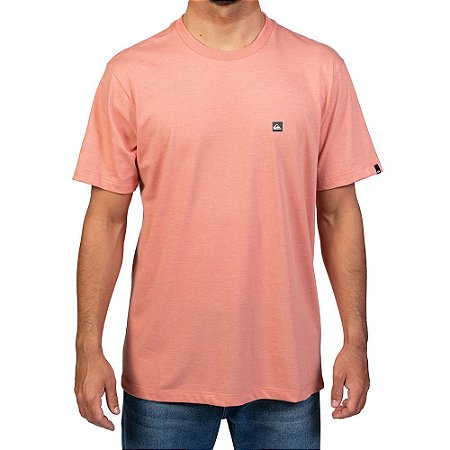 Camiseta Quiksilver Transfer Masculina Rosa Mescla