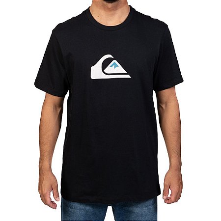 Camiseta Quiksilver Comp Logo Plus Size Masculina Preto