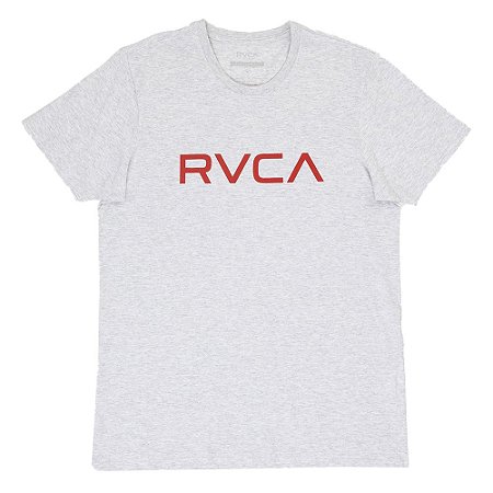 Camiseta RVCA Big RVCA Masculina Cinza Claro Mescla